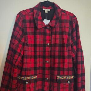 Appleseeds women's jacket plaid check L